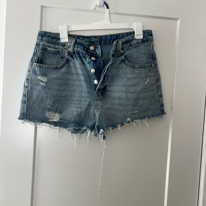 Wild Fable Blue High-Waisted Jean Shorts